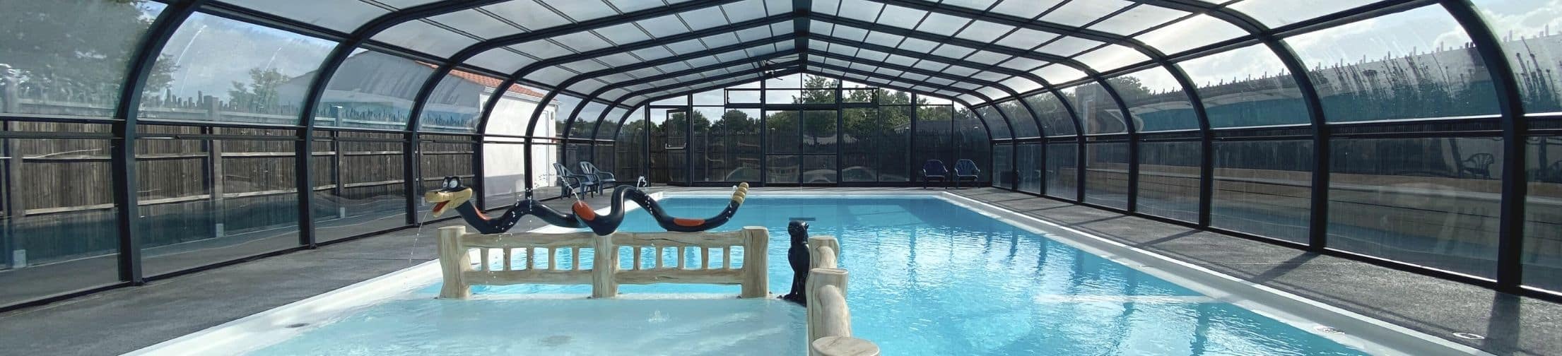 parc aquatique avec piscine chaufées camping les chenes verts